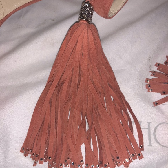 JIMMY CHOO VIOLA SUEDE TASSEL SHOES - Picture 3 of 6